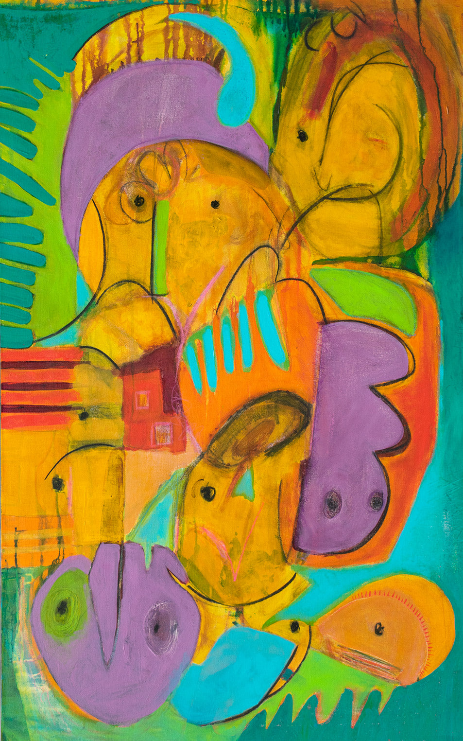 Kith and Kin - bkj-004-19-C - Brenda Jackson Studio Abstract Painting